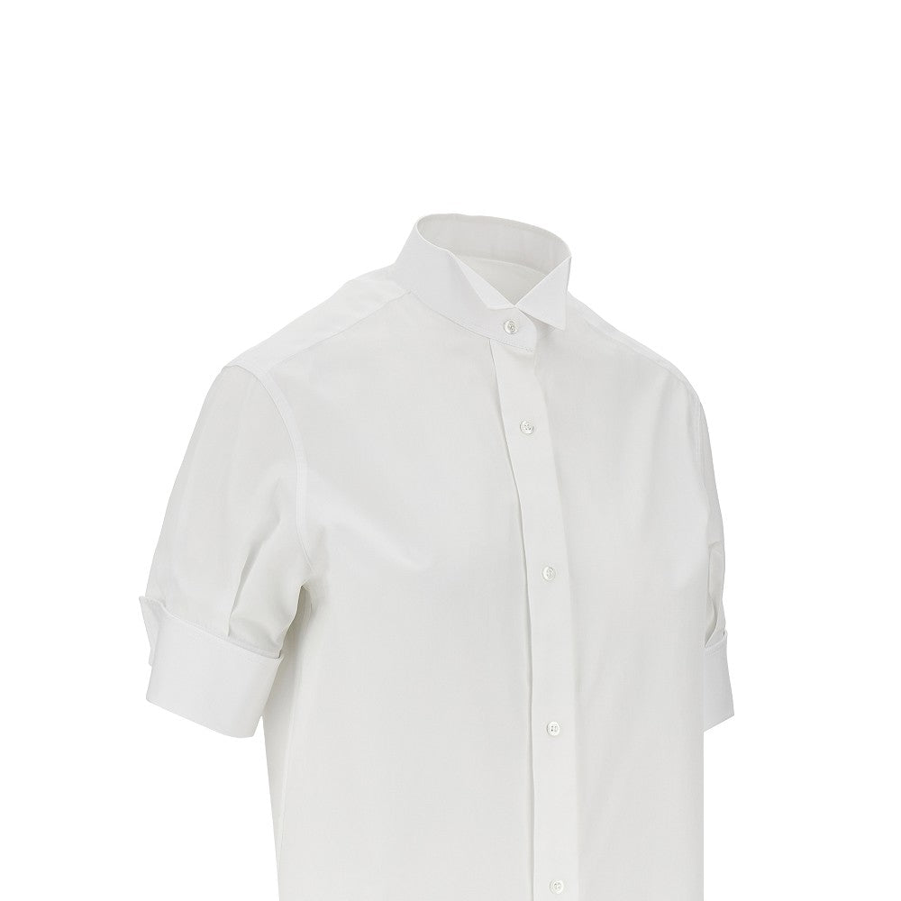 MAISON MARGIELA 40 cotton poplin short-sleeved shirt