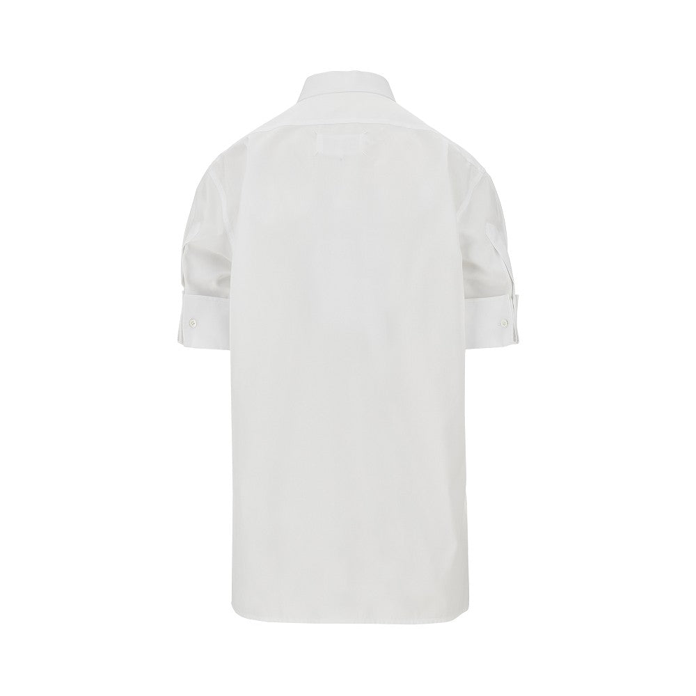 cotton poplin short-sleeved shirt