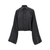 MM6 44 jacquard viscose-blend shirt