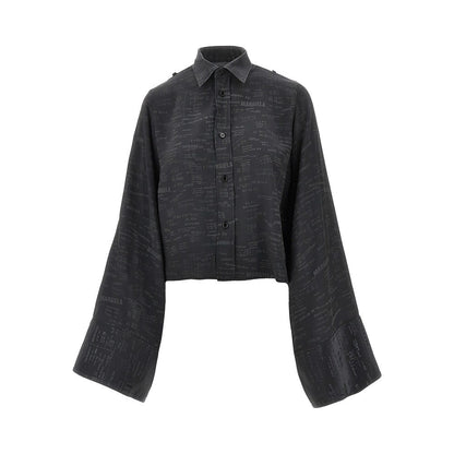 MM6 44 jacquard viscose-blend shirt