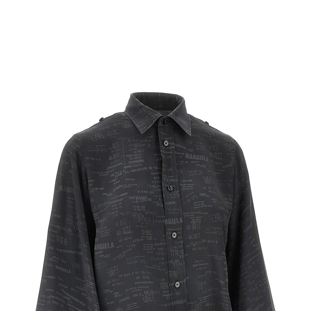 MM6 44 jacquard viscose-blend shirt