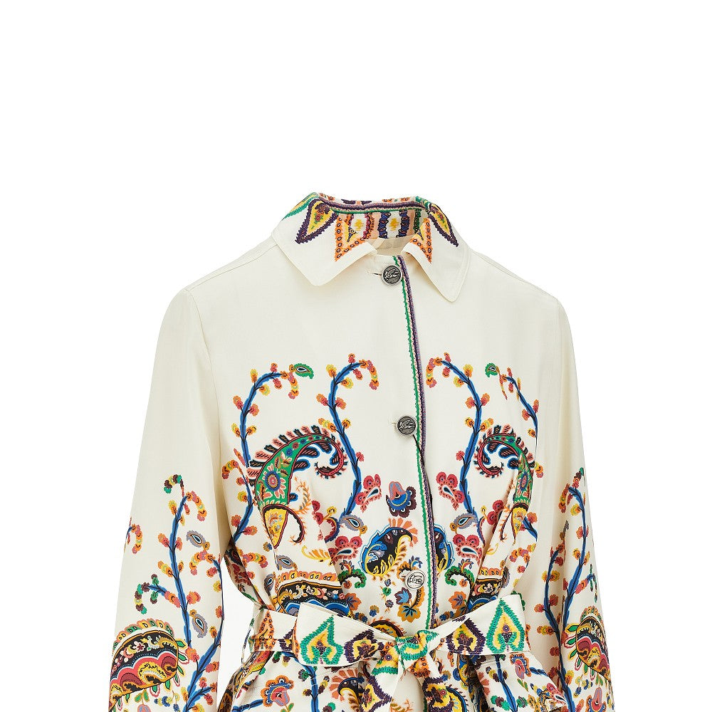 ETRO 42 twill overshirt with belt