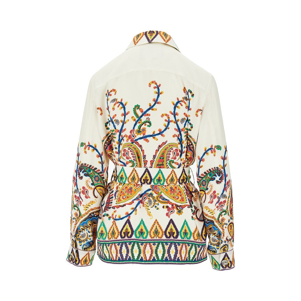 ETRO 42 twill overshirt with belt