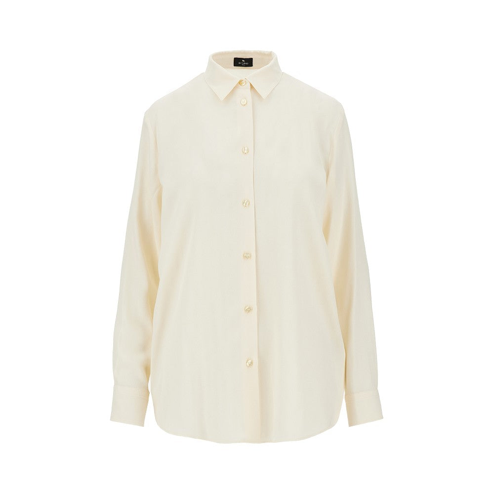 ETRO 42 jacquard silk-blend shirt