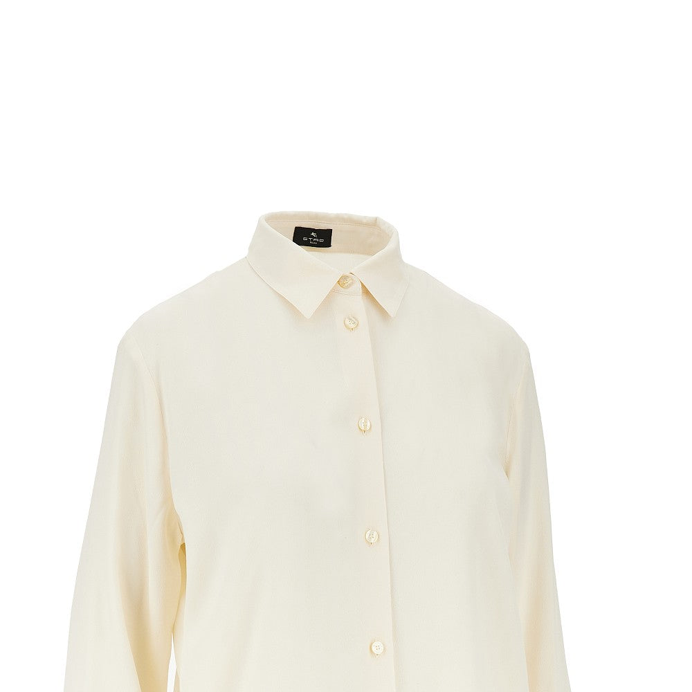 jacquard silk-blend shirt