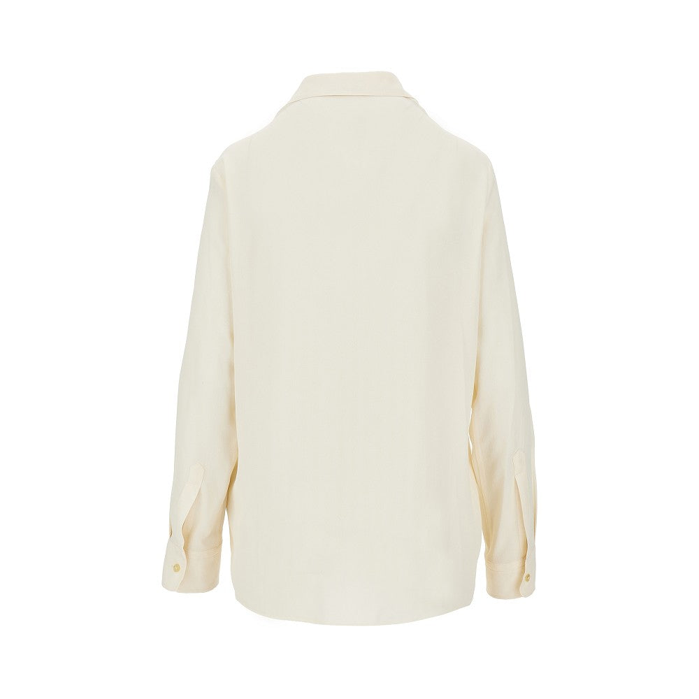 jacquard silk-blend shirt