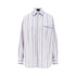 ETRO 40 striped shirt with velvet piping