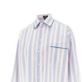 ETRO 40 striped shirt with velvet piping