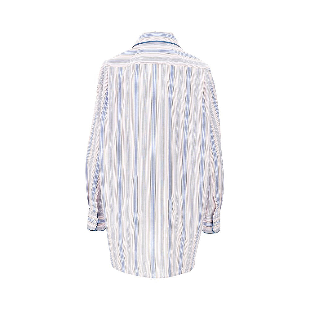 ETRO 40 striped shirt with velvet piping