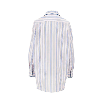 ETRO 40 striped shirt with velvet piping
