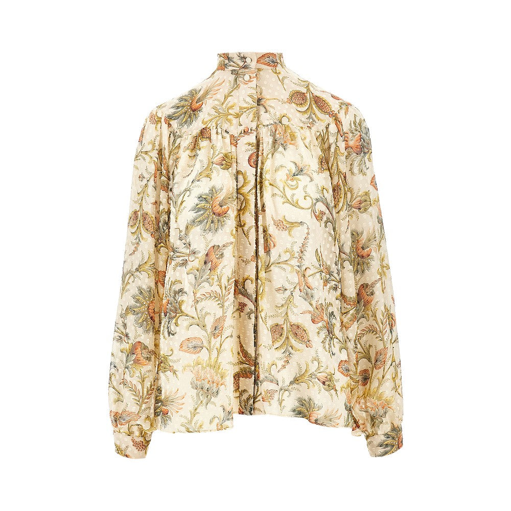 ETRO 40 plumetis silk-blend blouse