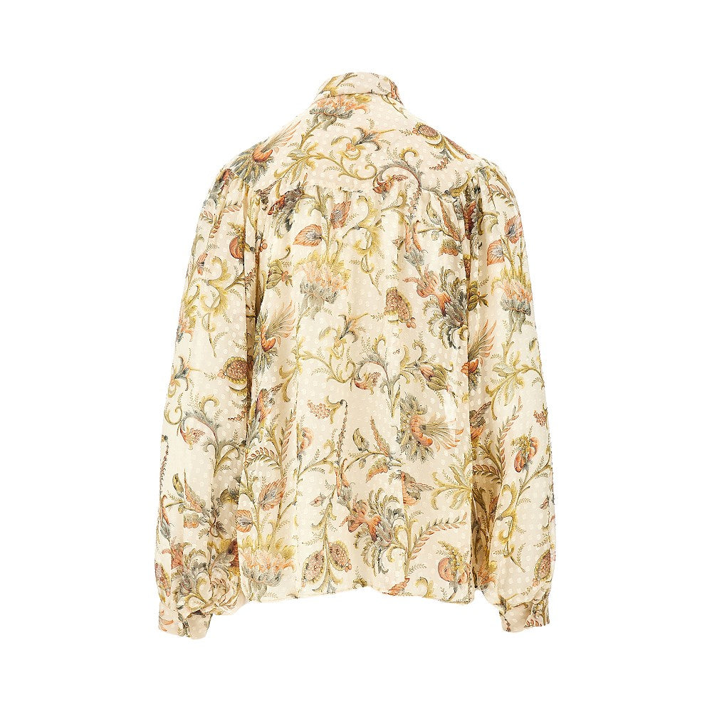 plumetis silk-blend blouse