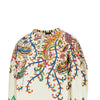 multicoloured paisley cotton blouse