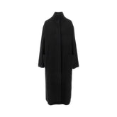 EMPORIO ARMANI 44 oversized cloth coat with knitted neck