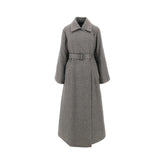 EMPORIO ARMANI 40 padded long coat with belt