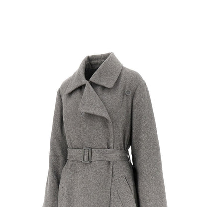 EMPORIO ARMANI 40 padded long coat with belt