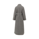 EMPORIO ARMANI 40 padded long coat with belt