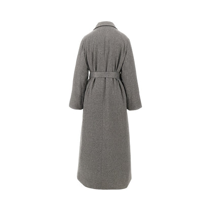 EMPORIO ARMANI 40 padded long coat with belt