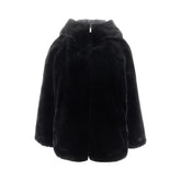 EMPORIO ARMANI 44 faux fur and nylon reversible jacket