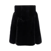 EMPORIO ARMANI 44 faux fur and nylon reversible jacket