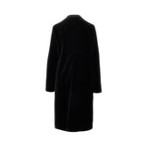 EMPORIO ARMANI 42 velvet coat with decentralized button