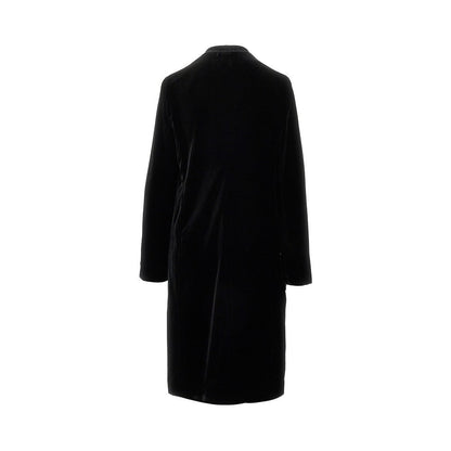 EMPORIO ARMANI 42 velvet coat with decentralized button