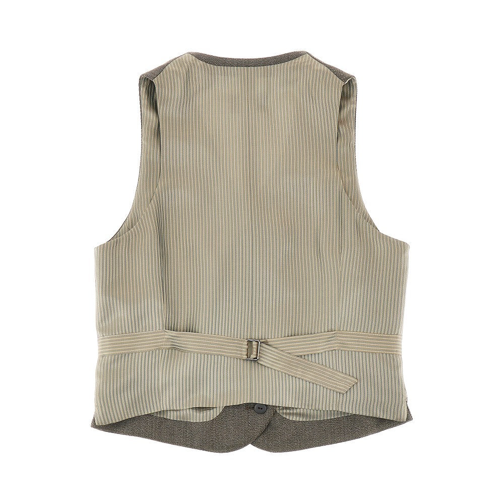 double-breasted wool vest