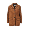 suede leather single-breasted jacket