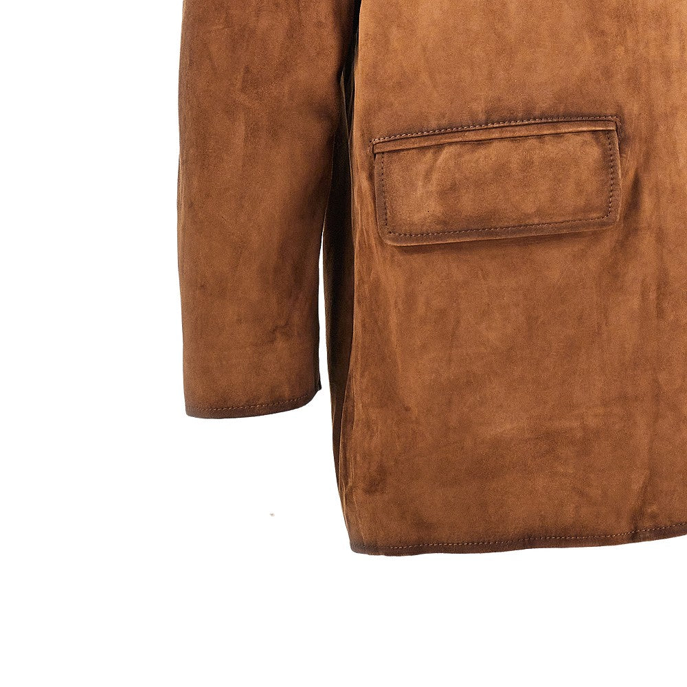 ARMA 36 suede leather single-breasted jacket