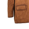 suede leather single-breasted jacket