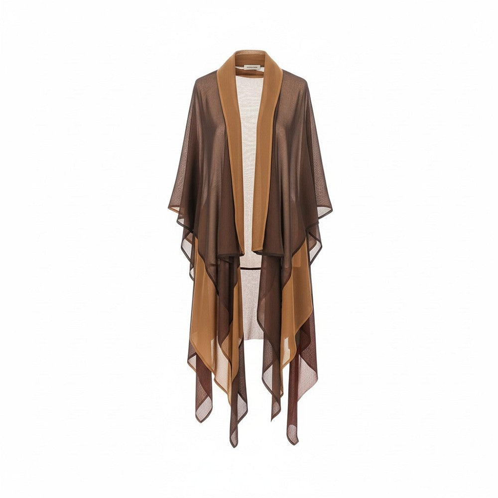 silk chiffon dust coat