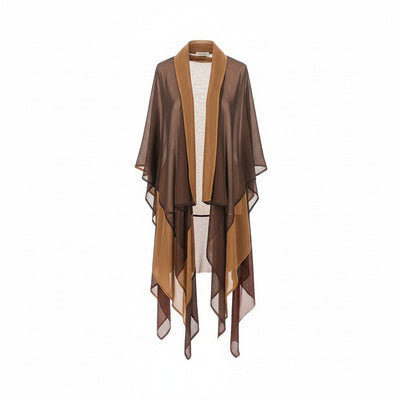 silk chiffon dust coat