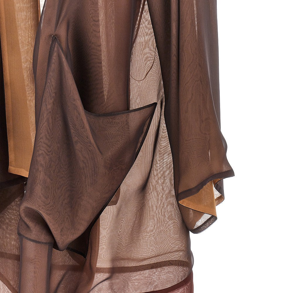 silk chiffon dust coat