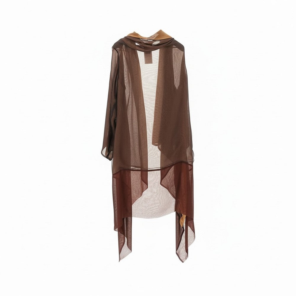 silk chiffon dust coat