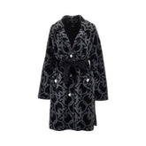 PINKO L love birds velour coat