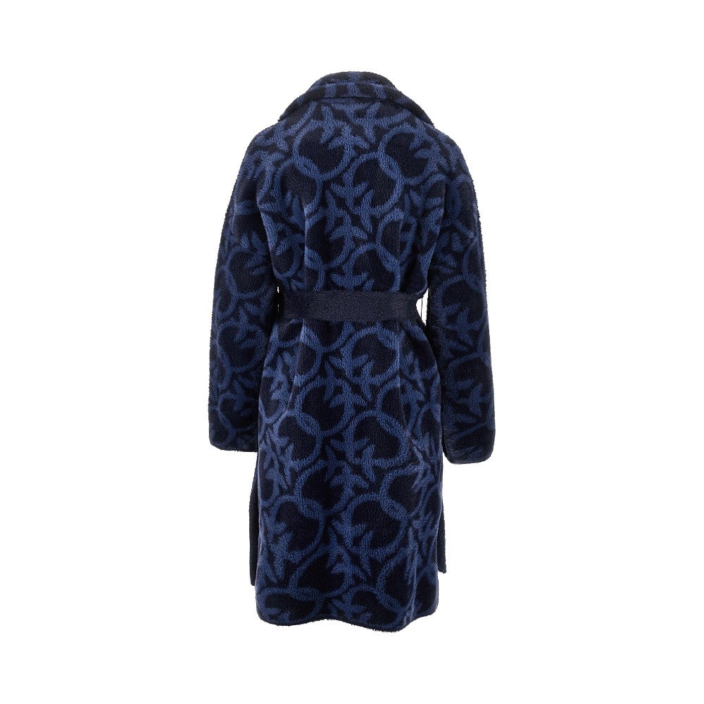 PINKO S love birds velour coat