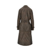 vintage effect faux leather trench coat