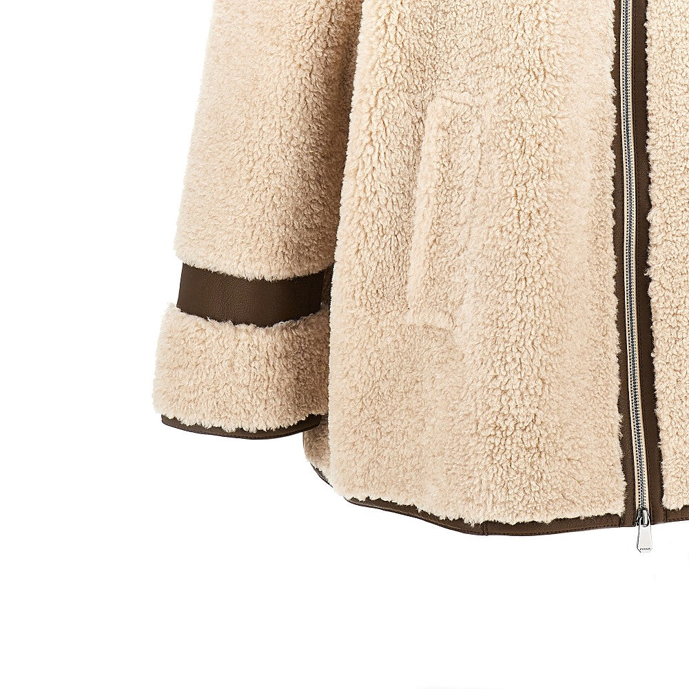 faux shearling oversized jacket