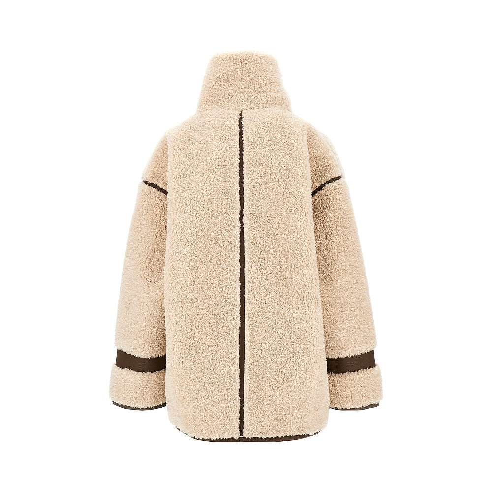 faux shearling oversized jacket
