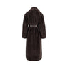 faux fur long coat with belt