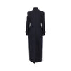 cloth single-breasted long coat