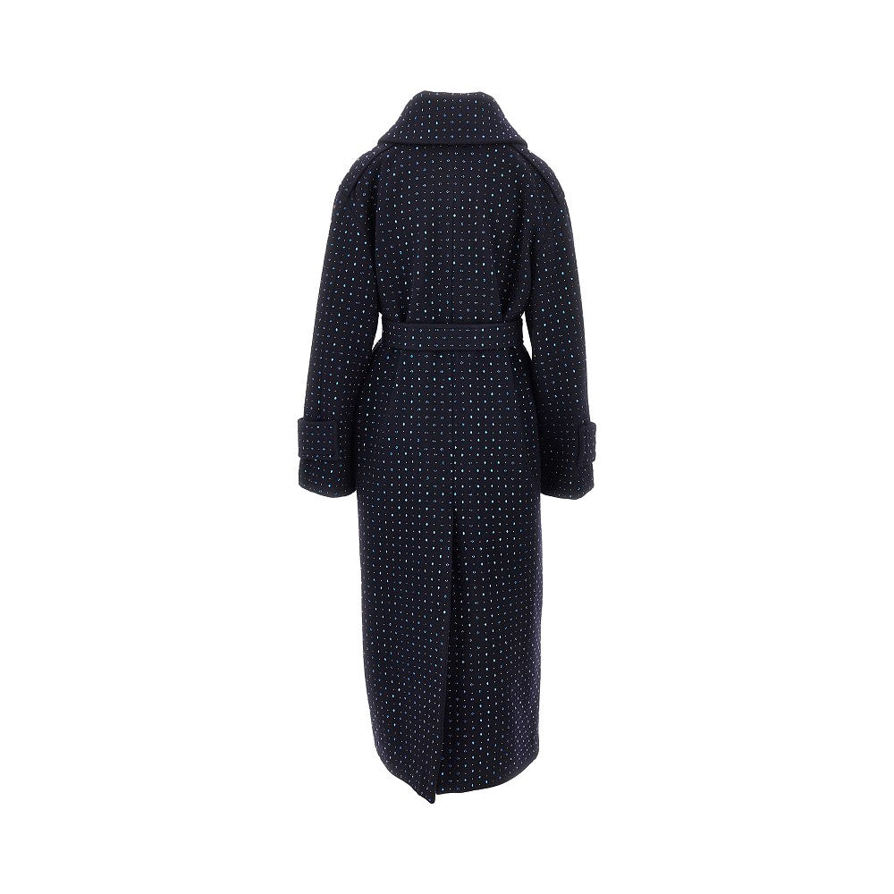 full-strass wool long coat