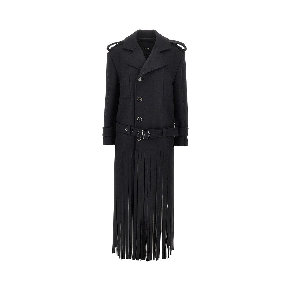 fringed oversized cloth coat