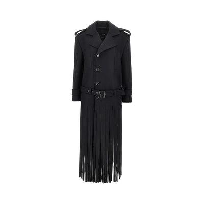 fringed oversized cloth coat