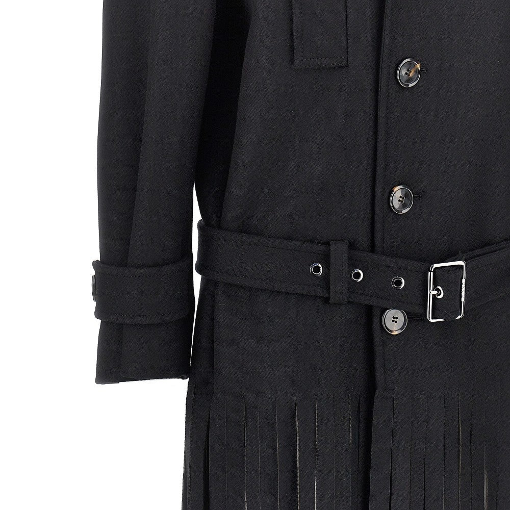 fringed oversized cloth coat
