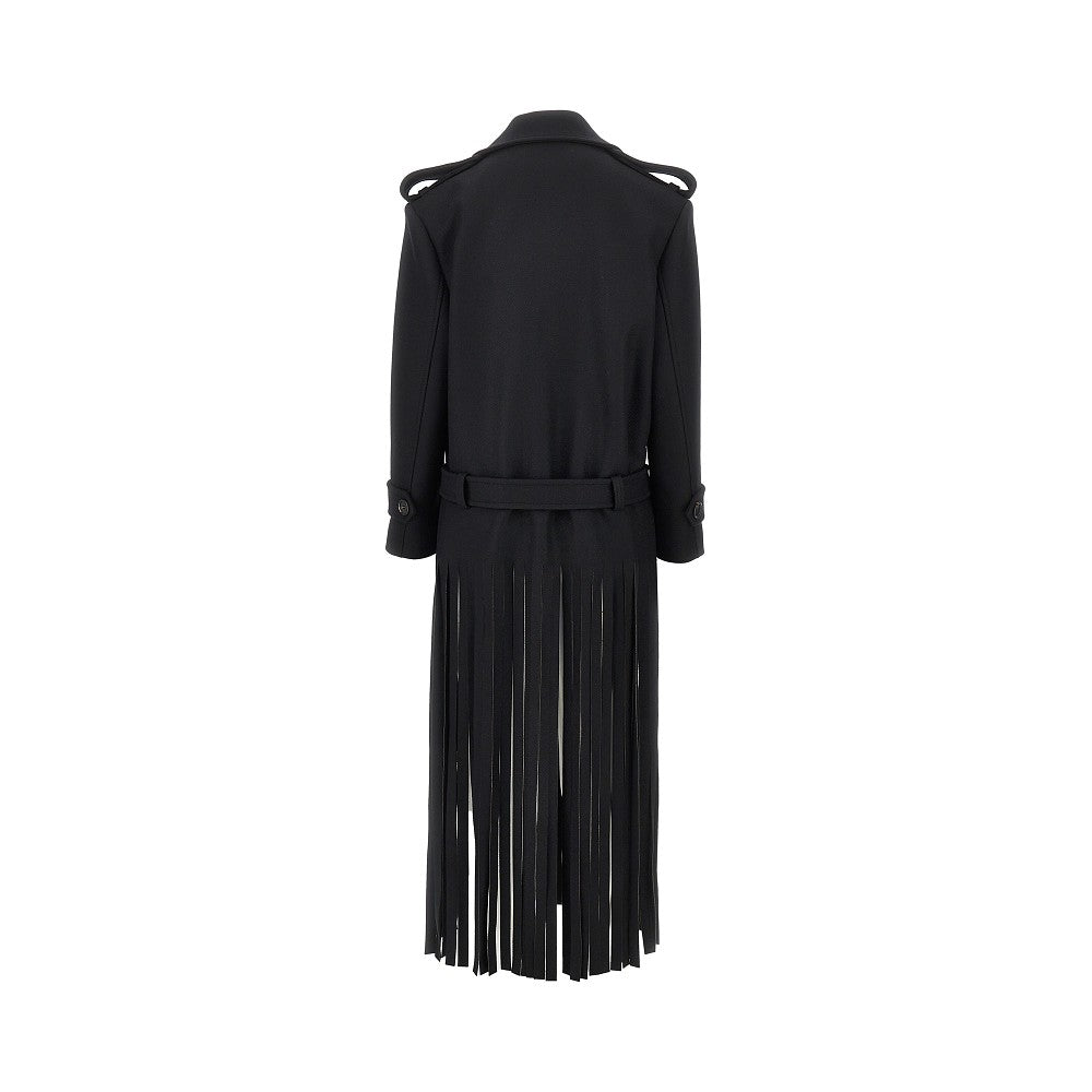 fringed oversized cloth coat