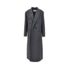 mélange wool and cashmere long coat