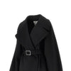 wool coat with belt