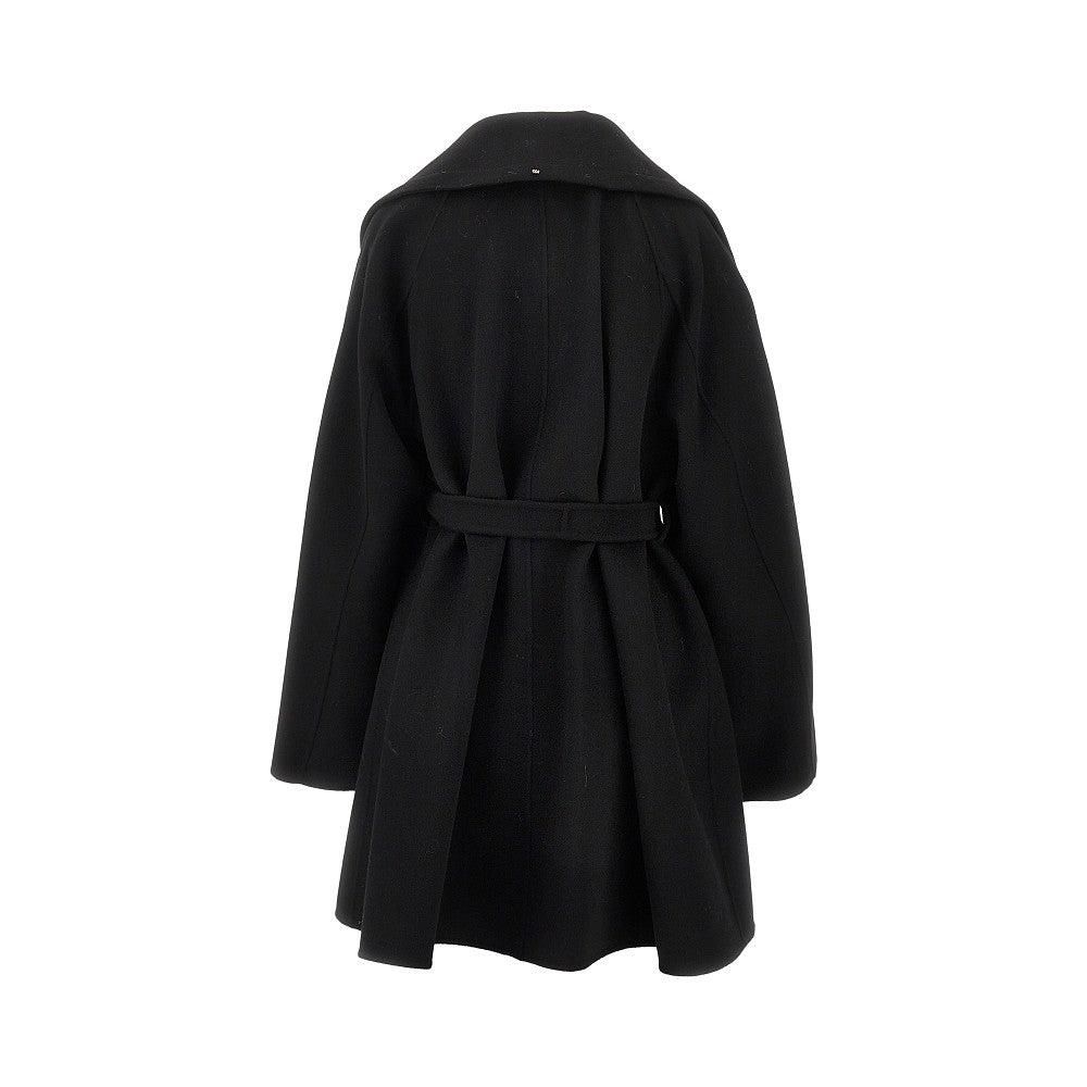 wool coat with belt