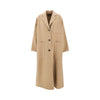 double wool blend single-breasted coat